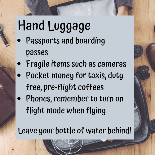 planning your trip hand luggage