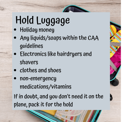 planning your trip hold luggage